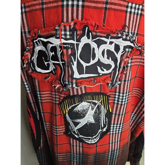 Diesel Get lost Goth Patch work Oversized flannel XXL - Picture 5 of 5